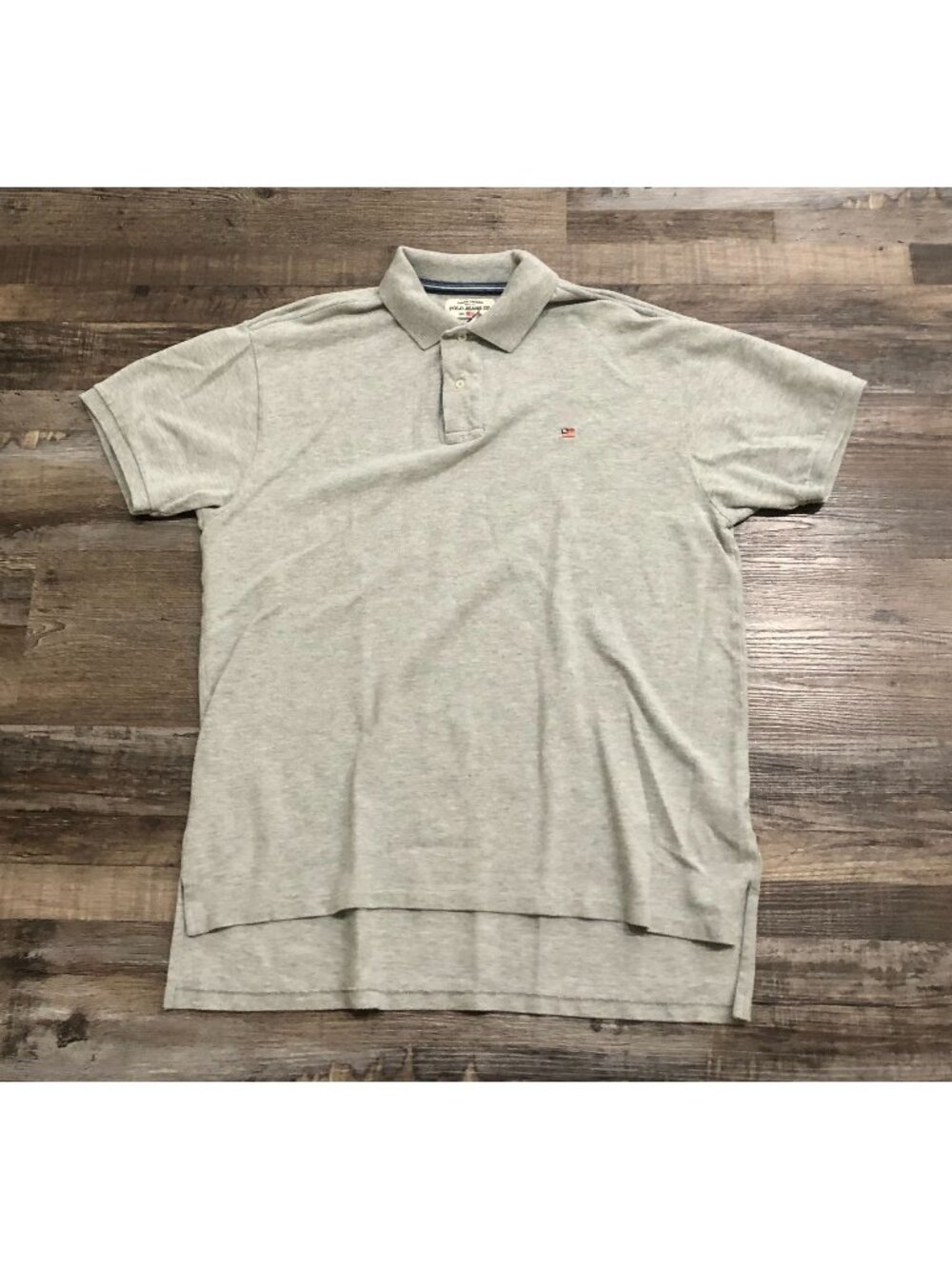 Ralph Lauren Polo Jeans Mens Large Gray Short Sleeve Cotton Polo Shirt